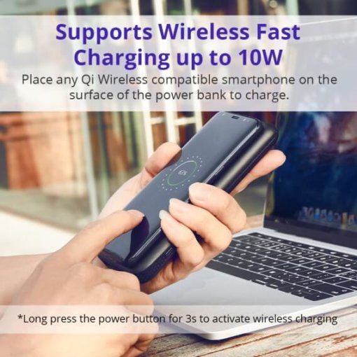 WP01 AirAmp 8000mAh Hybrid Wireless Charging Power Bank